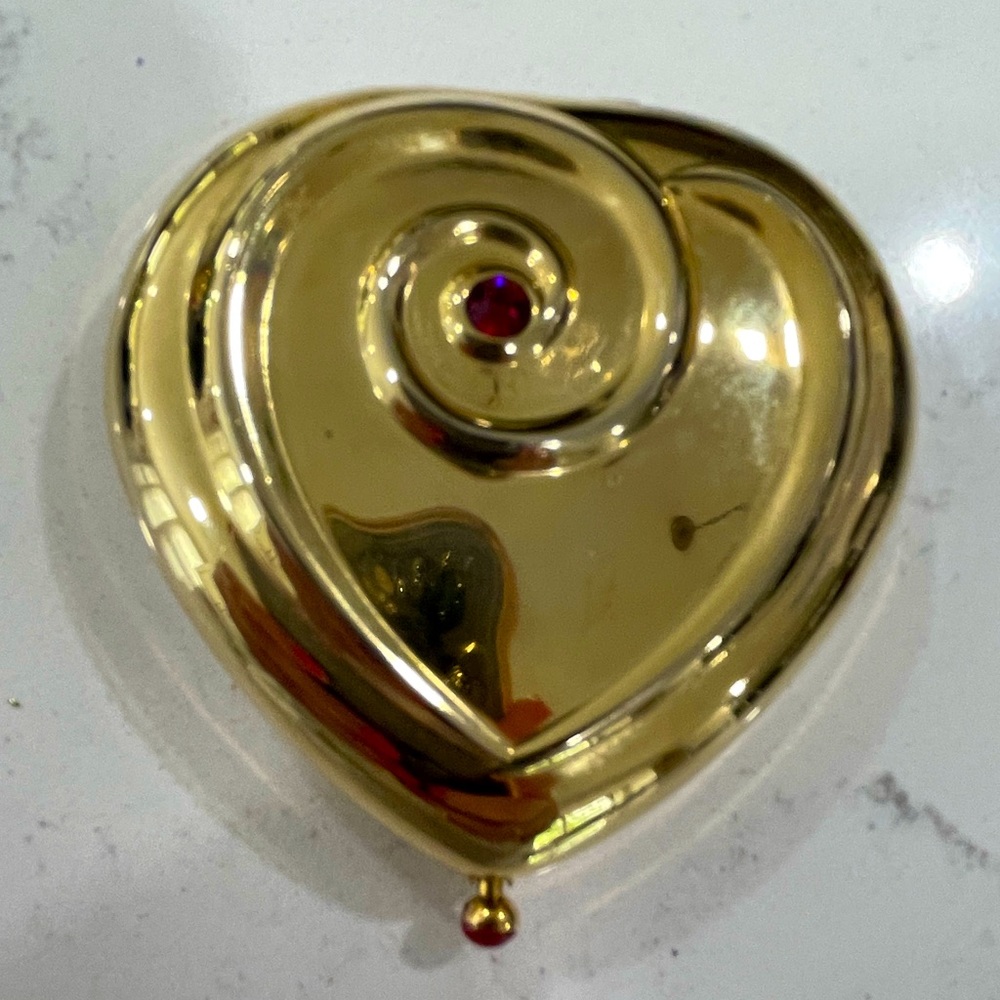 Estee Lauder Compact with Garnet jewel